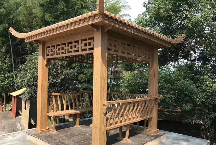 桂林水泥仿木亭
